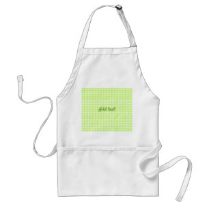 Watercolor green plaid ginham personalised add tex standard apron