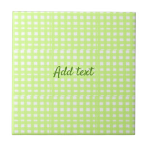 Watercolor green plaid ginham personalised add tex tile
