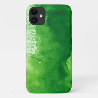 watercolor green texture background iPhone Cases