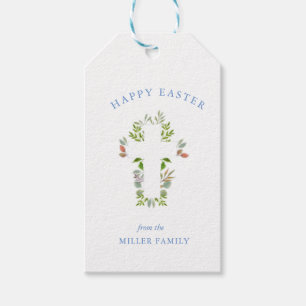 Watercolor Greenery and Cross Easter Gift Tags