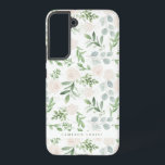 Watercolor Greenery and White Flowers Personalised Samsung Galaxy Case<br><div class="desc">Customisable Samsung Galaxy Case featuring watercolor pattern of eucalyptus leaves,  foliage,  and white flowers Personalise by adding your own name or adding a short phrase. This greenery Samsung Galaxy Case is perfect as a personalised gift.</div>