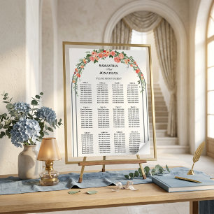 Watercolor Greenery Arch Dusty Rose Minimalist  Poster