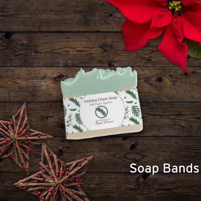 Watercolor Greenery Artisan Soap Band Wrap Invitation Belly Band (Creator Uploaded)