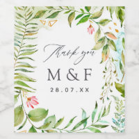 Watercolor Greenery Crystal Wedding