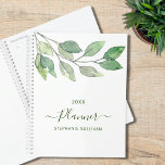 Watercolor Greenery Custom Name Planner<br><div class="desc">This botanical Planner is decorated with simple watercolor greenery.
Easily customisable with your name and year.
Use the Design Tool to change the text size,  style,  or colour.
Because we create our artwork you won't find this exact image from other designers.
Original Watercolor © Michele Davies.</div>