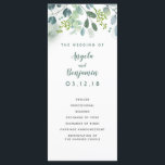 Watercolor Greenery Elegant Wedding Programs Programme<br><div class="desc">Watercolor green leaves elegant wedding programs</div>