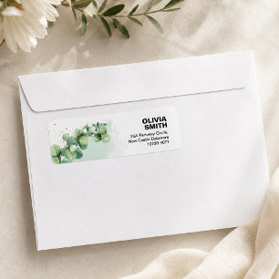 Watercolor Greenery Eucalyptus Return Address