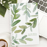 Watercolor Greenery Leaves Botanical Personalised Planner<br><div class="desc">Stay organised with this beautiful watercolor greenery leaves botanical personalised planner. Perfect for women who love nature-inspired designs, this planner combines elegance with functionality. The delicate watercolor leaves add a touch of tranquillity to your daily planning. Personalise it with your name for a unique and stylish planner that reflects your...</div>