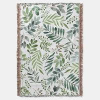 Watercolor greenery leaves