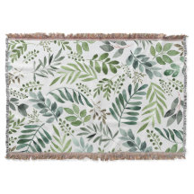 Watercolor greenery leaves 