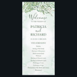 Watercolor Greenery Wedding Ceremony Program Programme<br><div class="desc">Watercolor Greenery Wedding Ceremony Program</div>