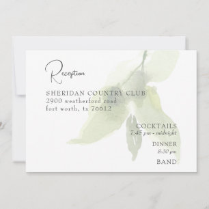 Watercolor Greenery Wedding Detaills Enclosure Invitation