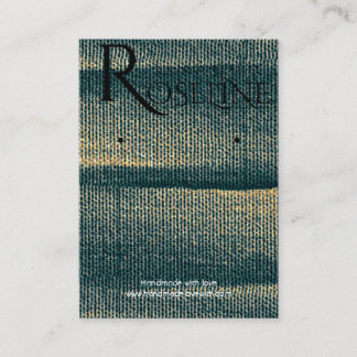 watercolor greenish blue gold Logo Earring Display Business Card