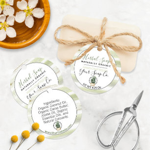 Watercolor Greens + Plant (Custom) #Soap Hang Tags