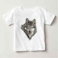 Watercolor  Grey Wolf Animal Nature wolves wild