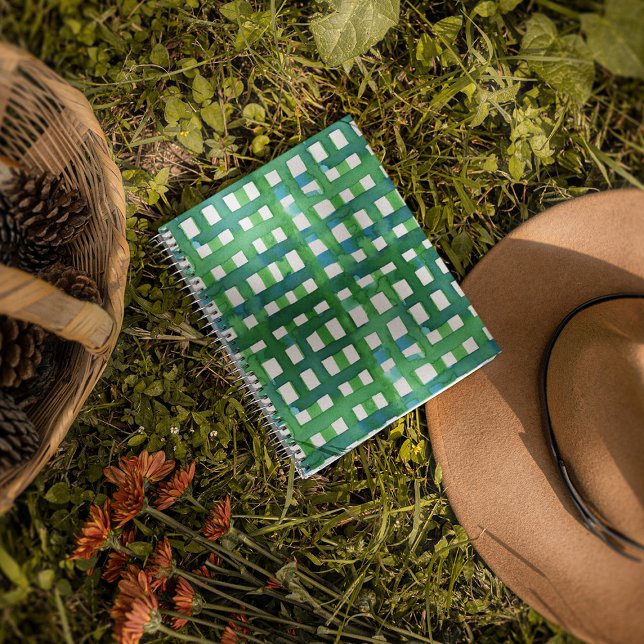 Watercolor grid – green notebook (Creator Uploaded)