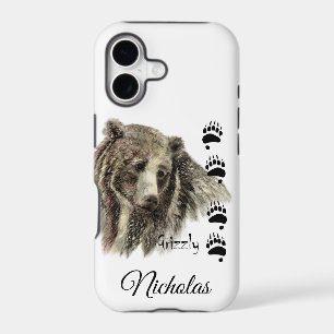 Watercolor Grizzly Bear Animal Art to Customise