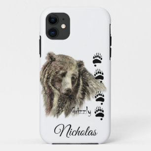 Watercolor Grizzly Bear Animal Art to Customise Case-Mate iPhone Case