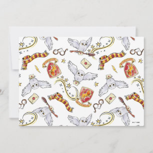 Watercolor GRYFFINDOR™ Hedwig Pattern