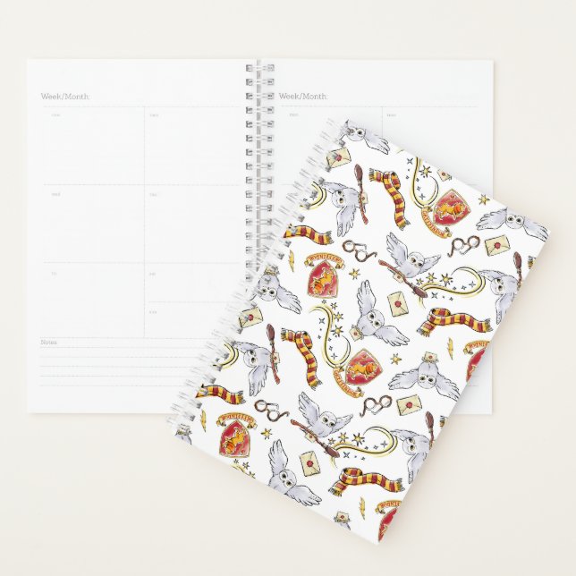 Watercolor GRYFFINDOR™ Hedwig Pattern Planner (Display)