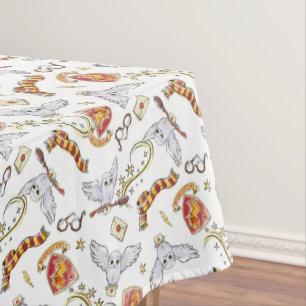 Watercolor GRYFFINDOR™ Hedwig Pattern Tablecloth