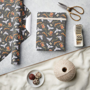 Watercolor GRYFFINDOR™ Hedwig Pattern Wrapping Paper