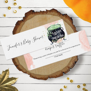 Watercolor Halloween Baby Shower Diaper Raffle