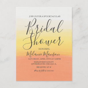 Watercolor Halloween Candy Corn  Bridal Shower   Postcard