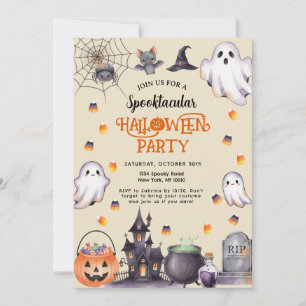 Watercolor Halloween Invitation – Spooky & Stylish