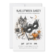 Watercolor Halloween Masquerade 