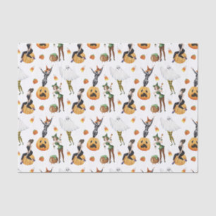 Watercolor Halloween Stylish Fashion Witch Ladies Tissue Paper