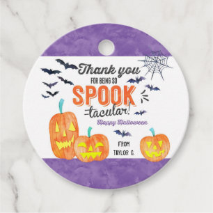Watercolor Halloween Treat Favour Tag