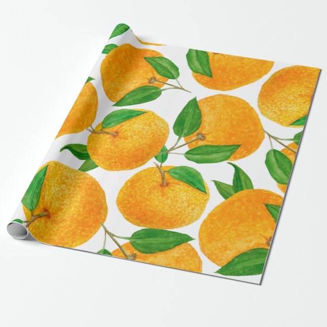 Watercolor hand drawn seamless pattern with bright wrapping paper (Unrolled)