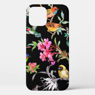 Watercolor hand drawn seamless pattern with tropic iPhone 12 case
