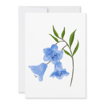 Watercolor Hand-Painted Bluebell Flowers