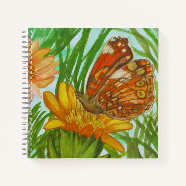 Watercolor – Hand Painted Botanical Floral Art Notebook (Front)
