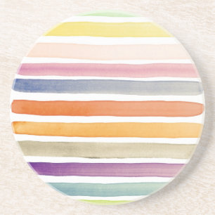 Watercolor hand painted brush strokes, banners. coaster