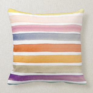 Watercolor hand painted brush strokes, banners. cushion