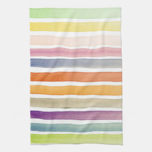 Watercolor hand painted brush strokes, banners. tea towel