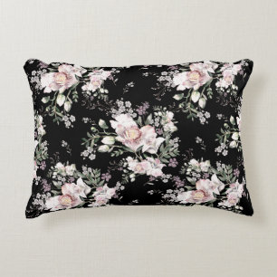 Watercolor hand painted seamless pattern with beau decorative cushion