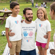 Watercolor Handprint Best Dad Hands Down Tshirt