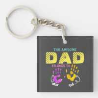 Watercolor Handprinted Father Dad Son Child Gift