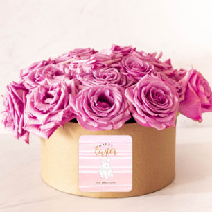 Watercolor Happy Easter Bunny Sticker