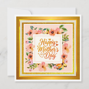 Watercolor Happy Mother’s Day I Elegant Floral Card