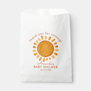 Watercolor Happy Yellow Sun Thank You Baby Shower  Favour Bags