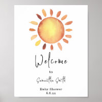 Watercolor Happy Yellow Sunshine Welcome