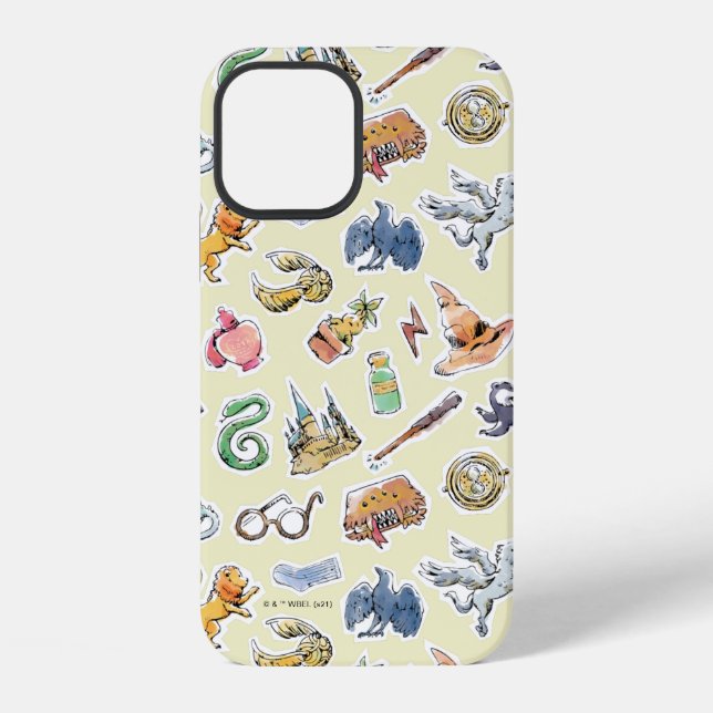 Watercolor Harry Potter Icons iPhone Case (Back)