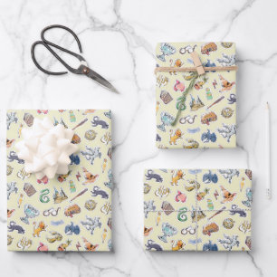Watercolor Harry Potter Icons Wrapping Paper Sheet