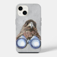 Watercolor Hawk Birdwatching Bird Watcher Fun