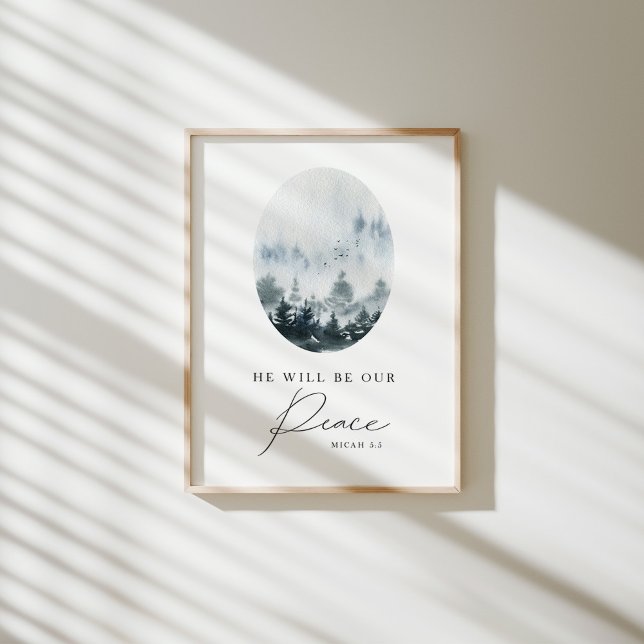 Watercolor he will be our peace poster (Creator Uploaded)